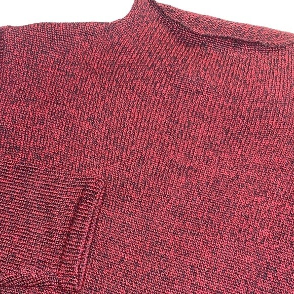 Joau Bass Red Black Wool Blend Sweater Woman's Size 1x - Picture 1 of 7